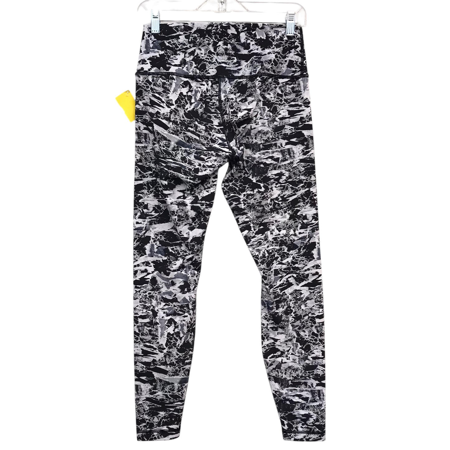 Athletic Leggings By Lululemon In Black & White, Size:M