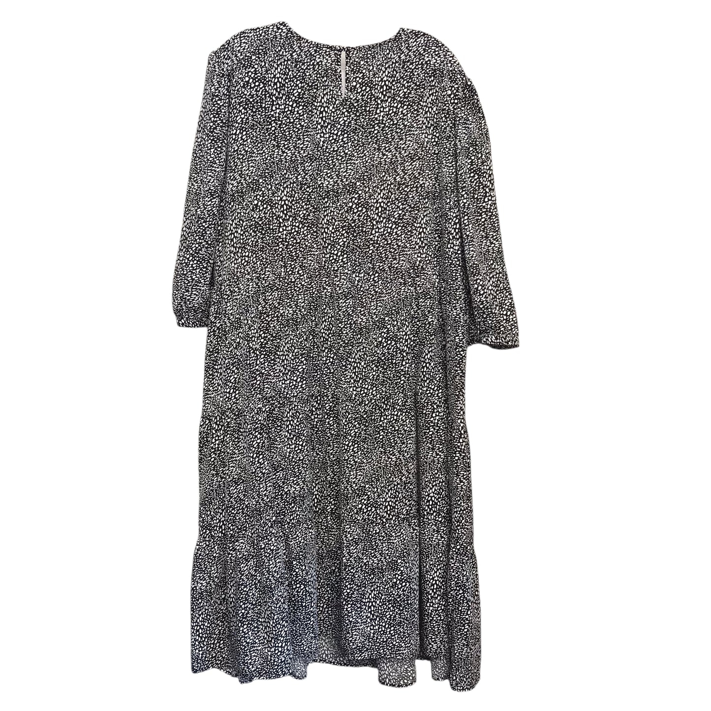 Dress Casual Midi By Ophelia Roe In Black & White, Size:3