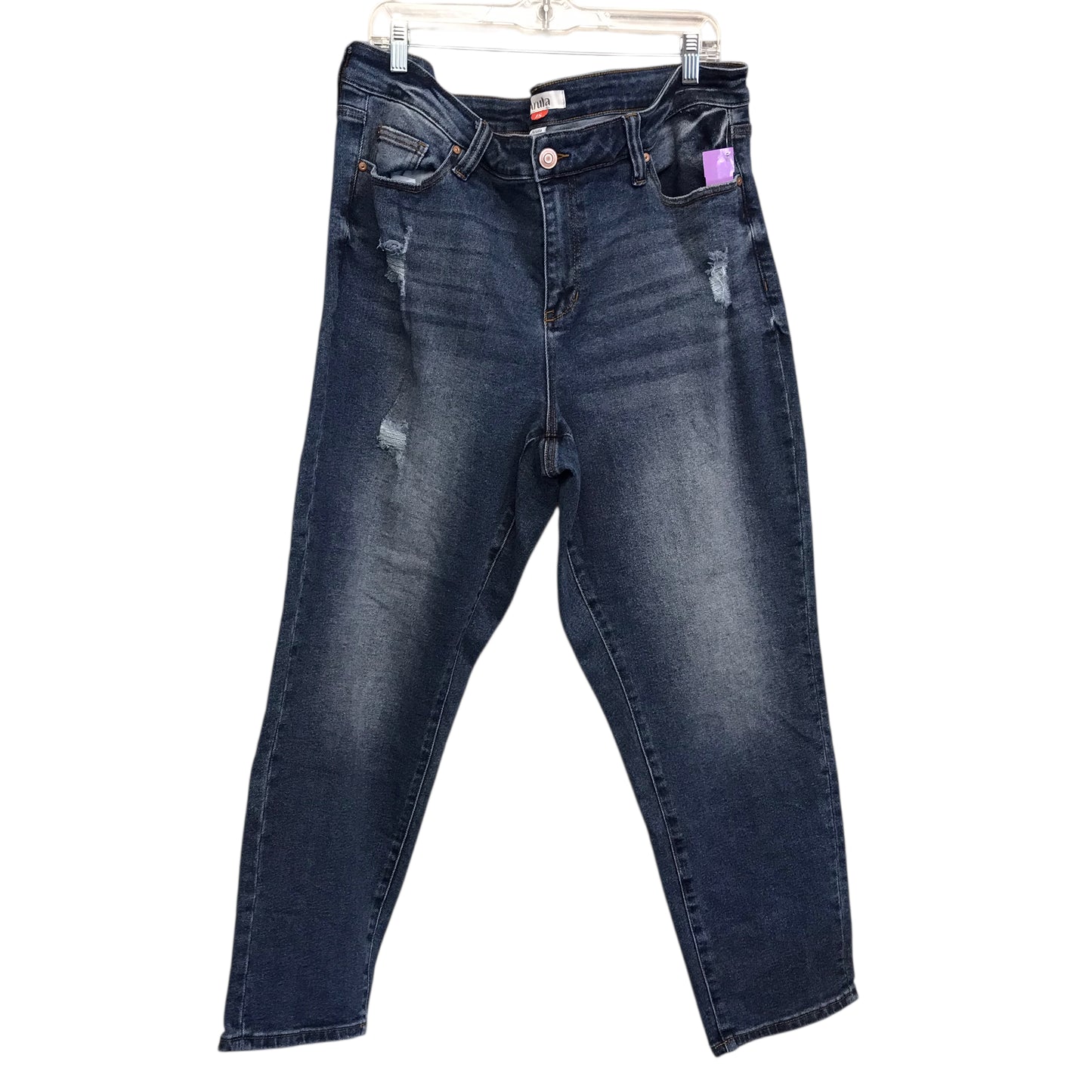 Jeans Straight By Clothes Mentor In Blue Denim, Size:18