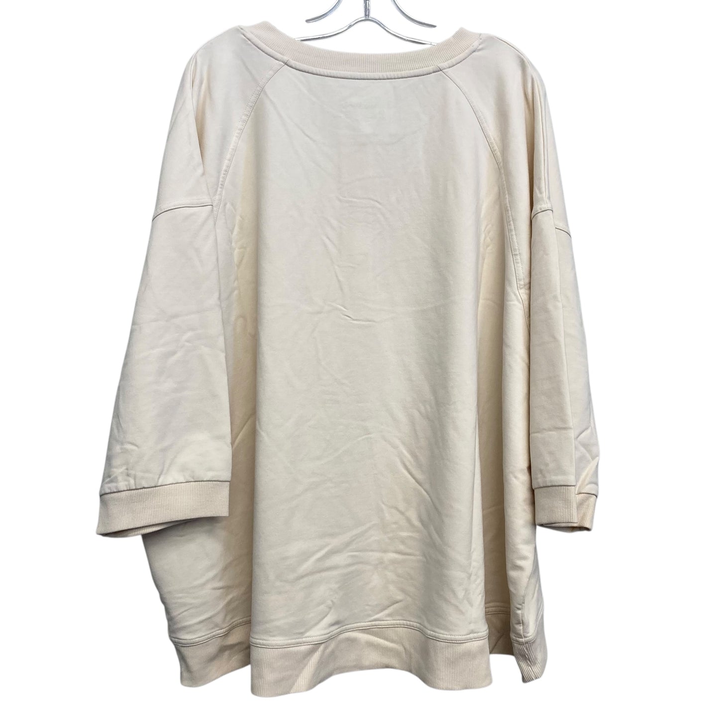 Top 3/4 Sleeve By Any Body In Ivory, Size:3X