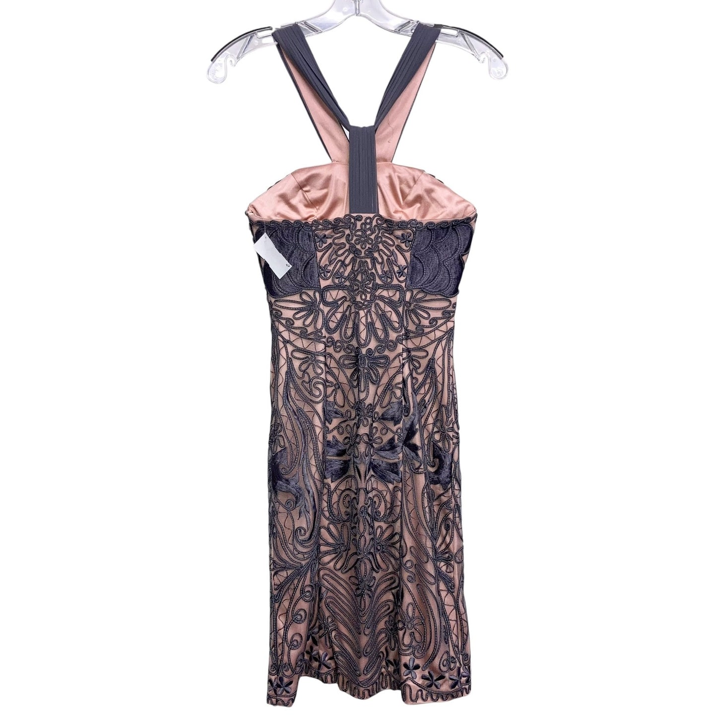 Dress Party Midi By Sue Wong In Grey & Pink, Size:Xs