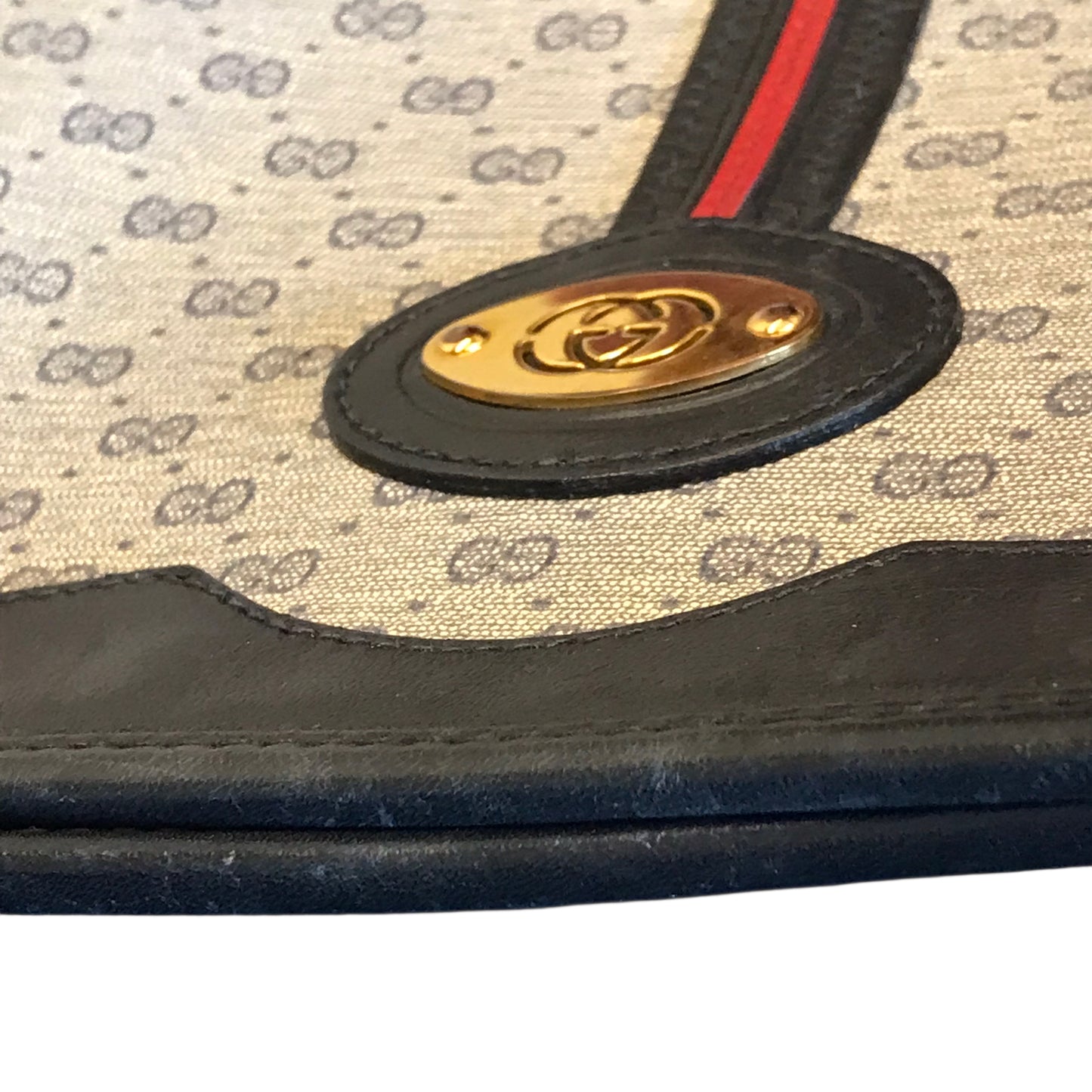 Crossbody Luxury Designer By Gucci In Blue & Grey, Size:Medium