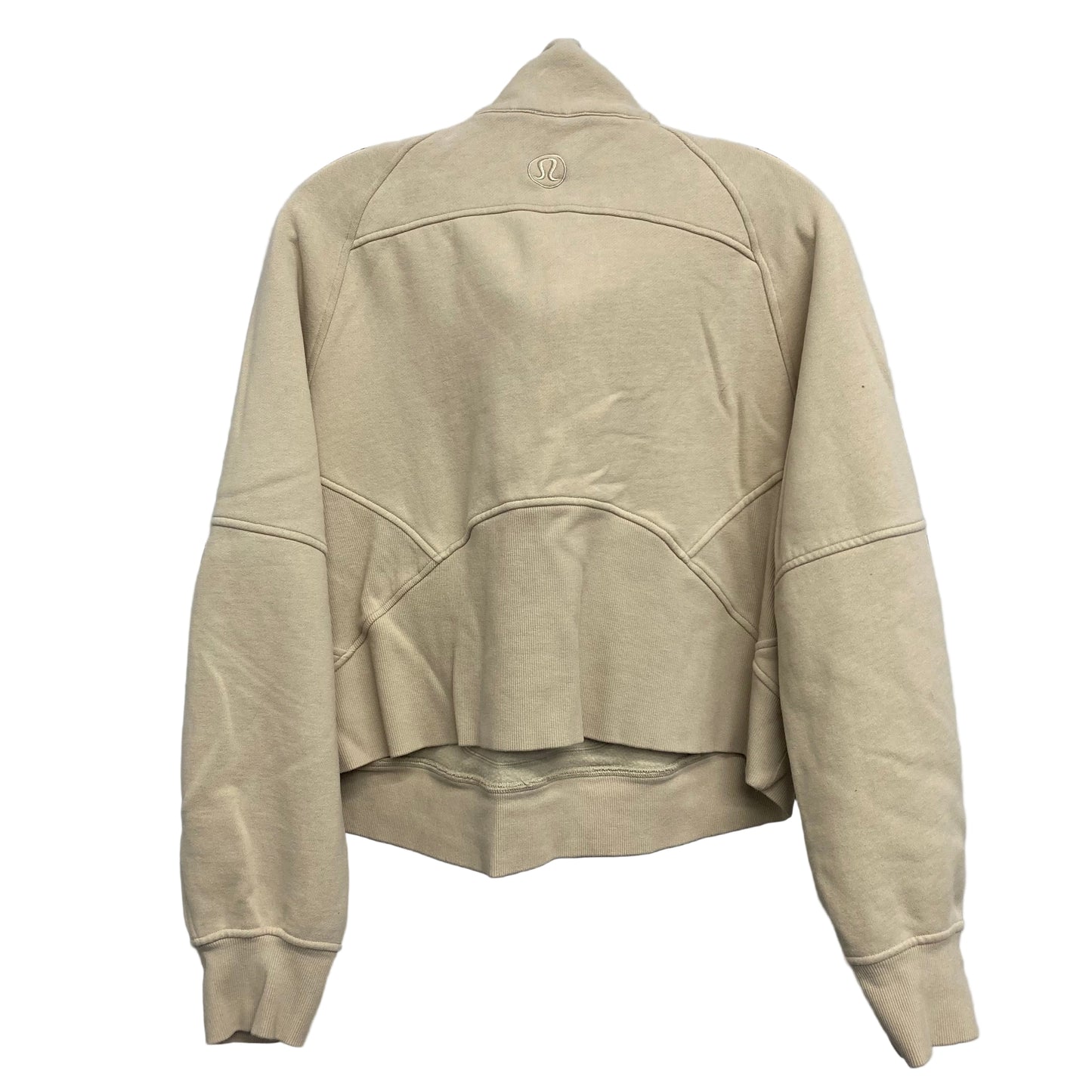 Sweatshirt Collar By Lululemon In Beige, Size:M