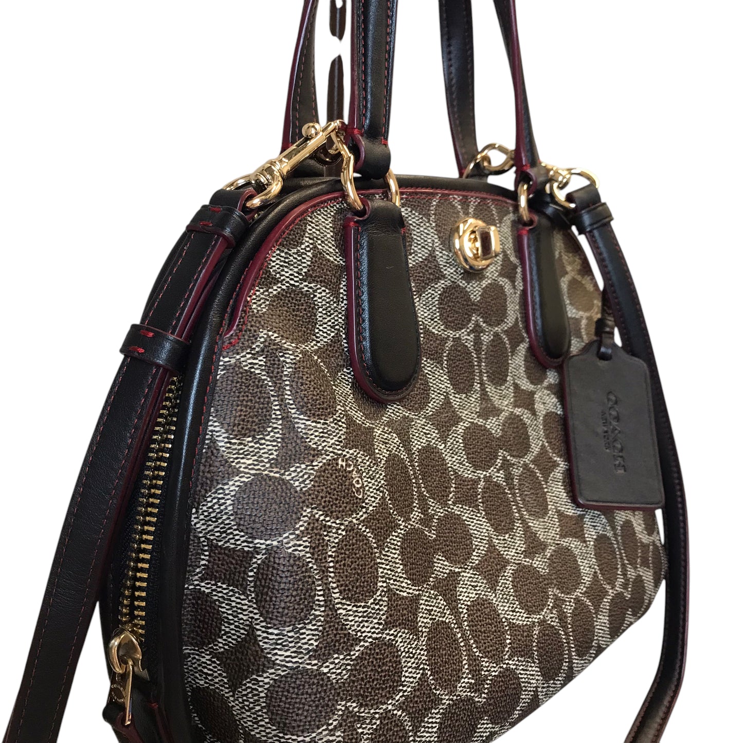 Handbag Designer By Coach In Brown, Size:Medium