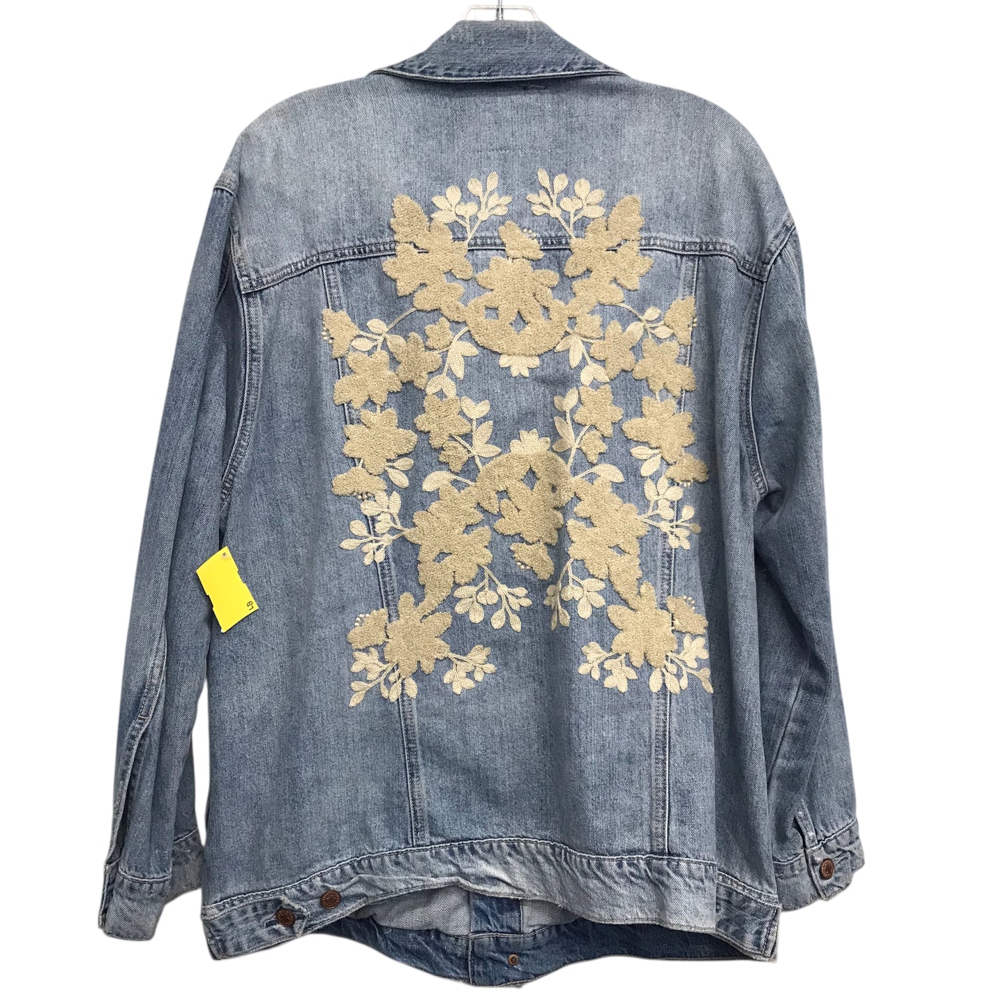Jacket Denim By Lucky Brand In Blue Denim, Size:L