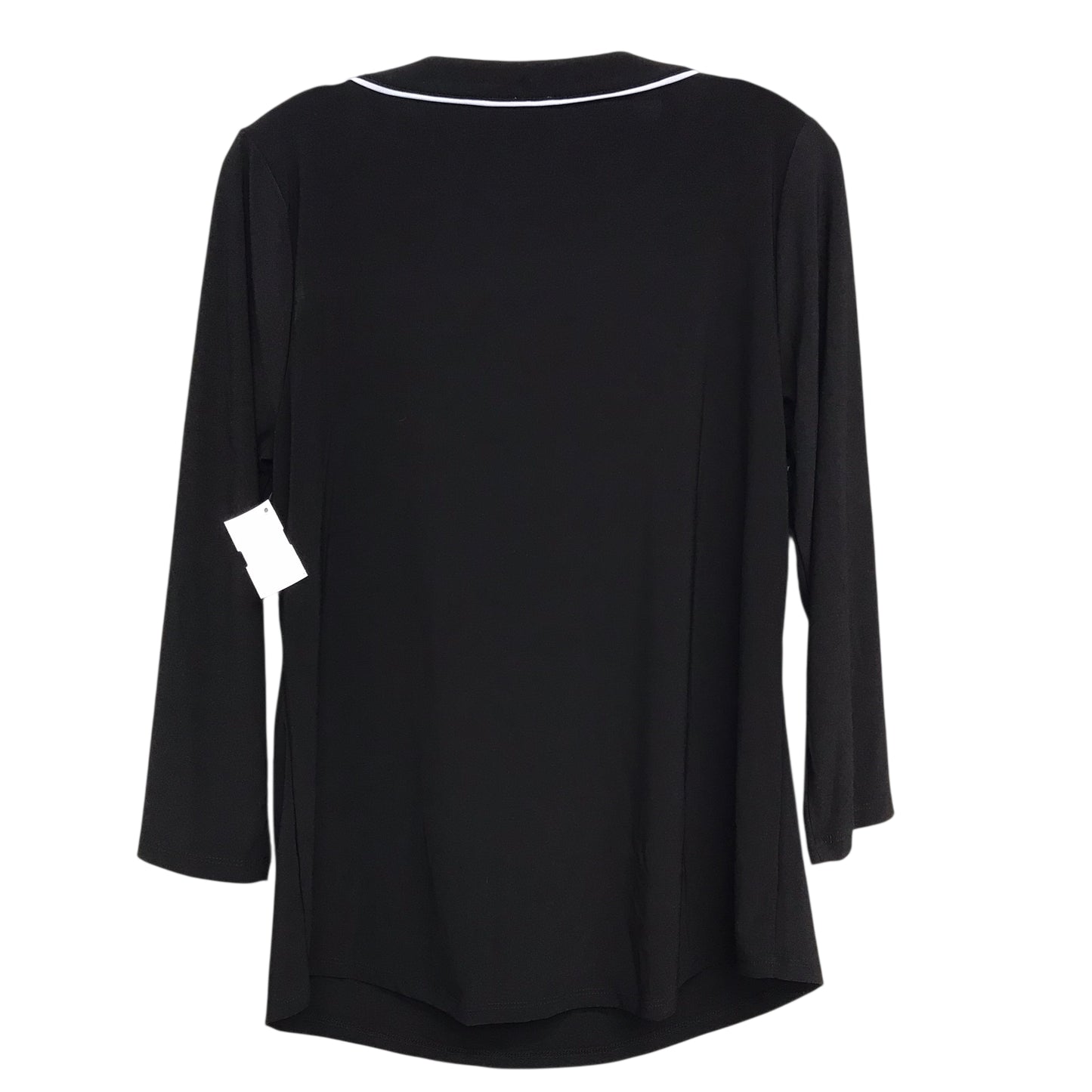 Top Ls By Anne Klein In Black, Size:L