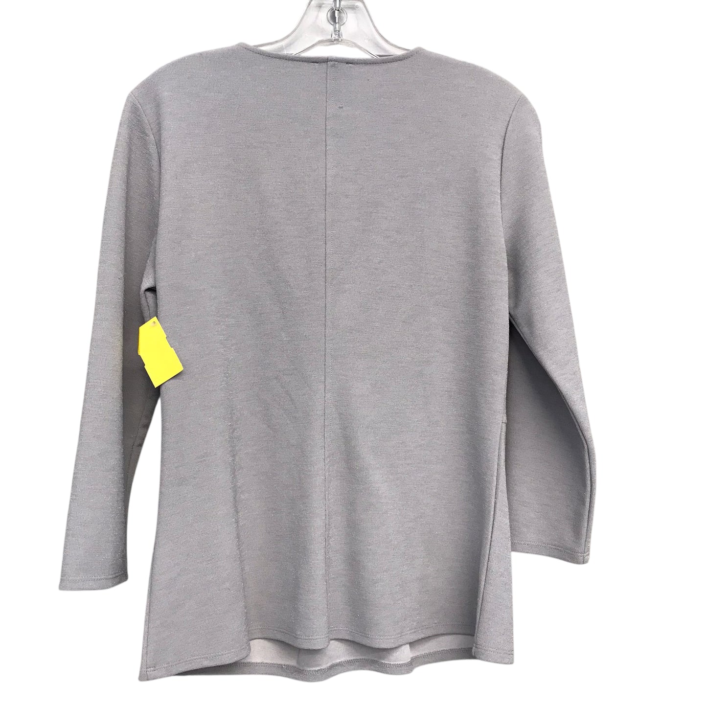 Top 3/4 Sleeve By Ann Taylor In Silver, Size:M