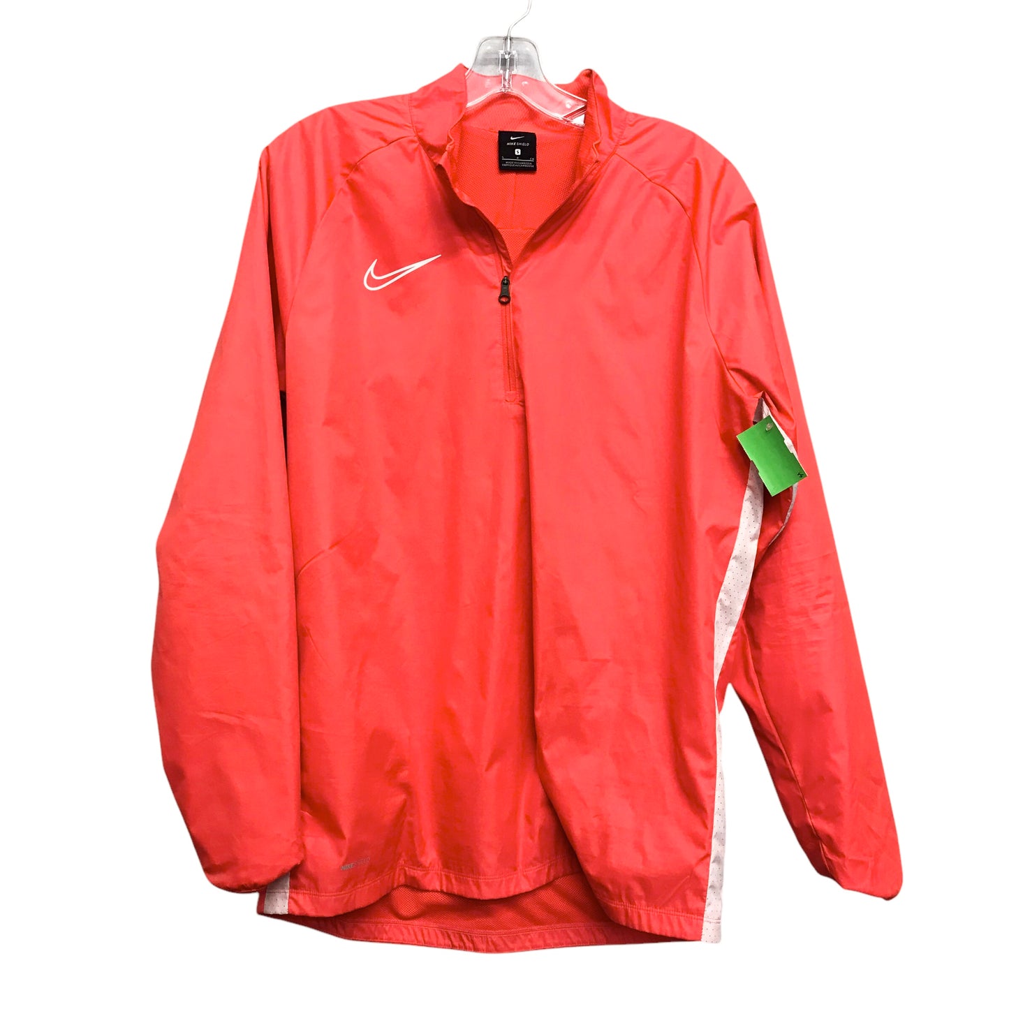 Athletic Jacket By Nike In Orange, Size:S