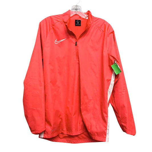 Athletic Jacket By Nike In Orange, Size:S