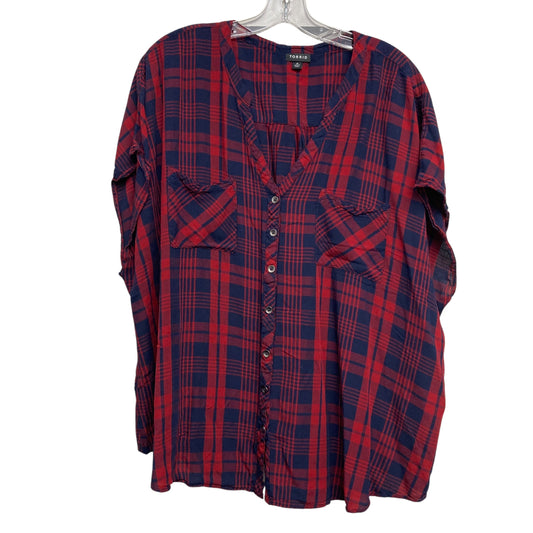 Top Ls By Torrid In Plaid Pattern, Size:4X