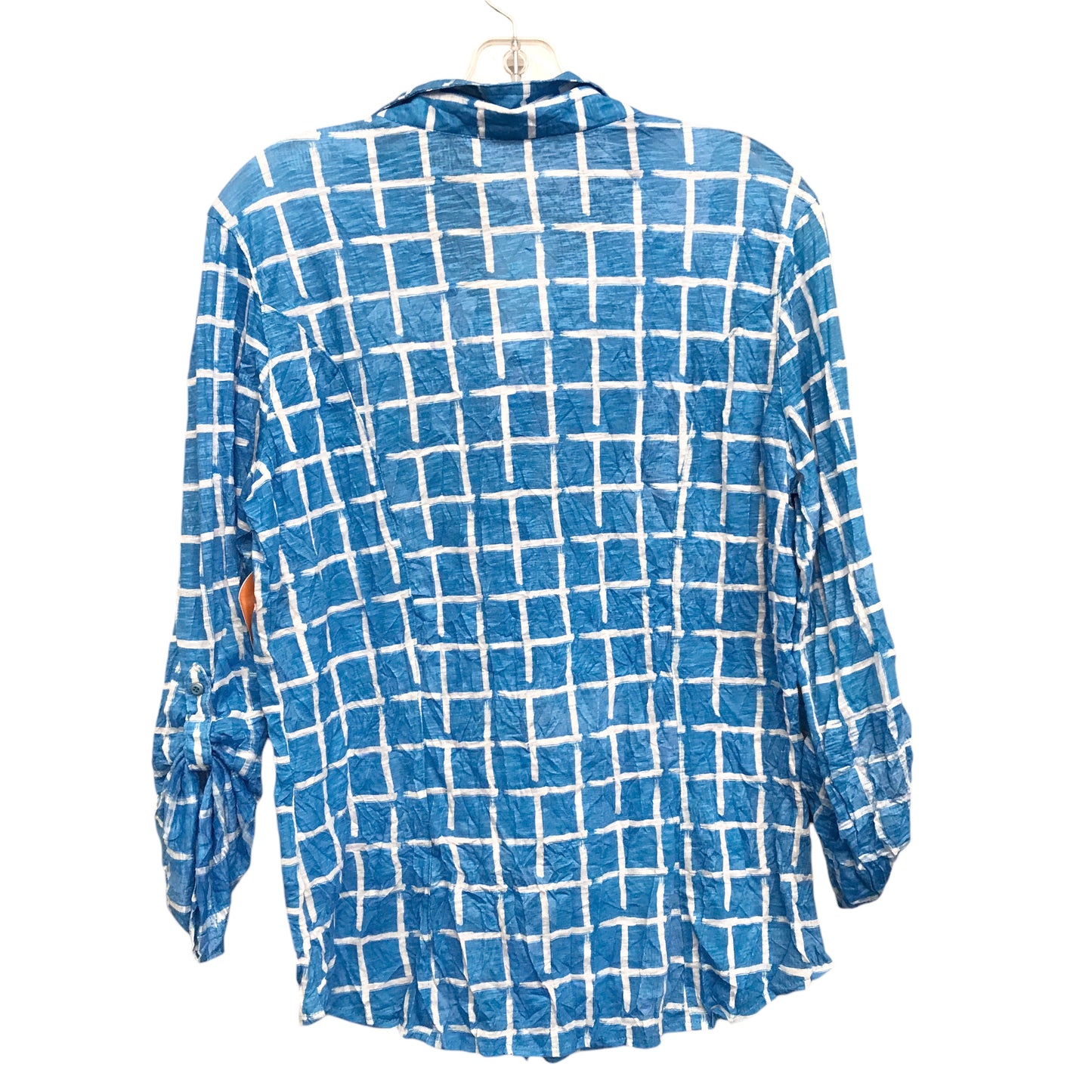 Top Ls By David Cline In Blue & White, Size:M