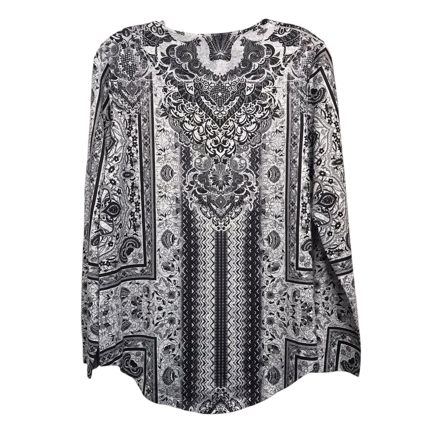 Top Ls By One World In Black & Grey, Size:S