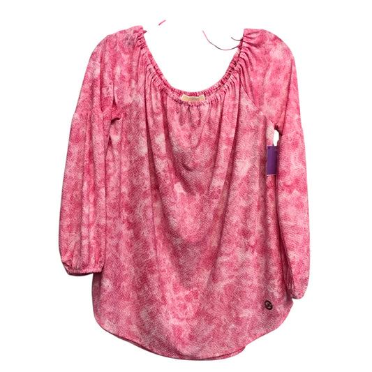 Top Ls By Michael By Michael Kors In Pink & White, Size:M
