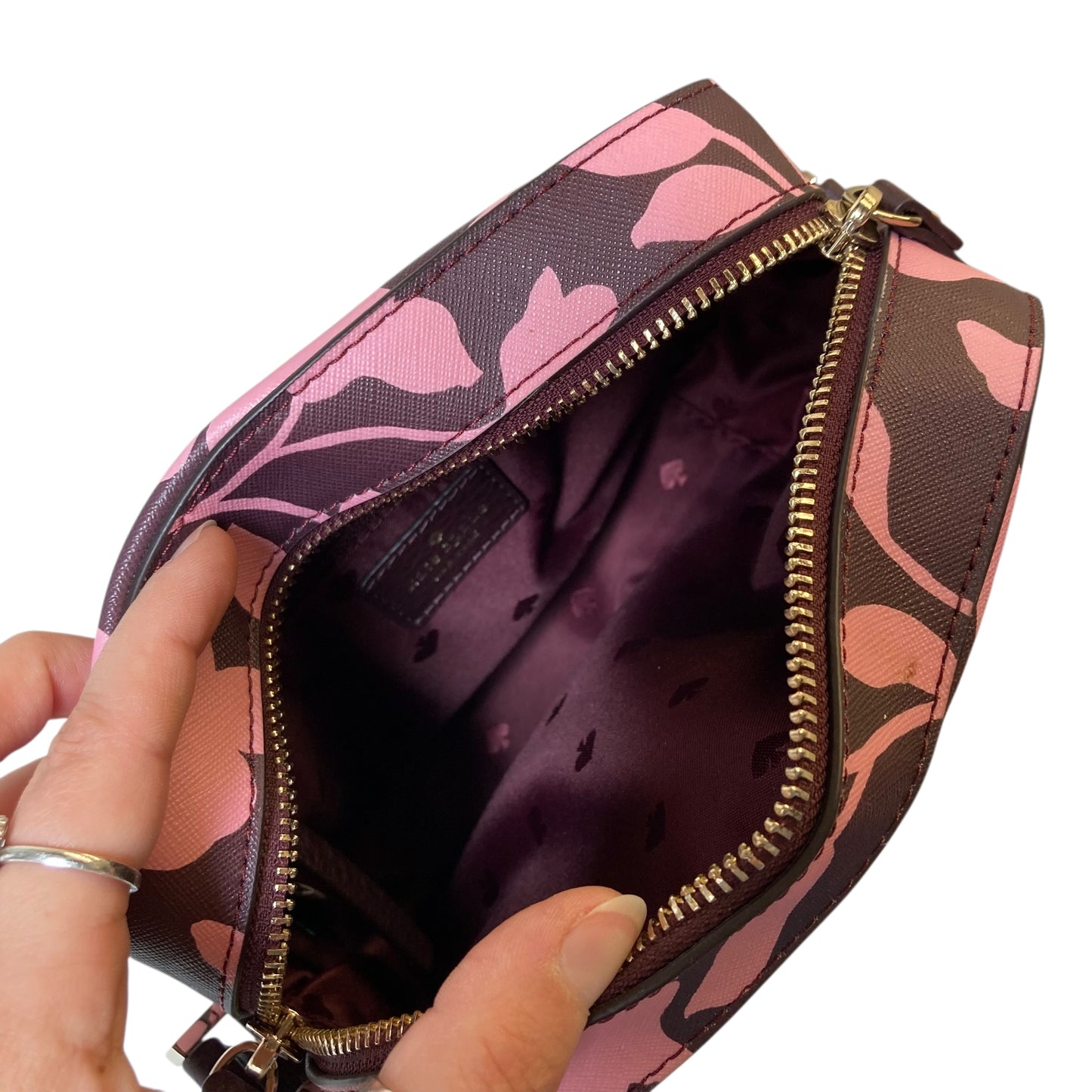 Crossbody Designer By Kate Spade In Maroon, Size:Medium