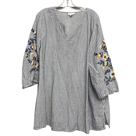 Top 3/4 Sleeve By J. Jill In Striped Pattern, Size:3X