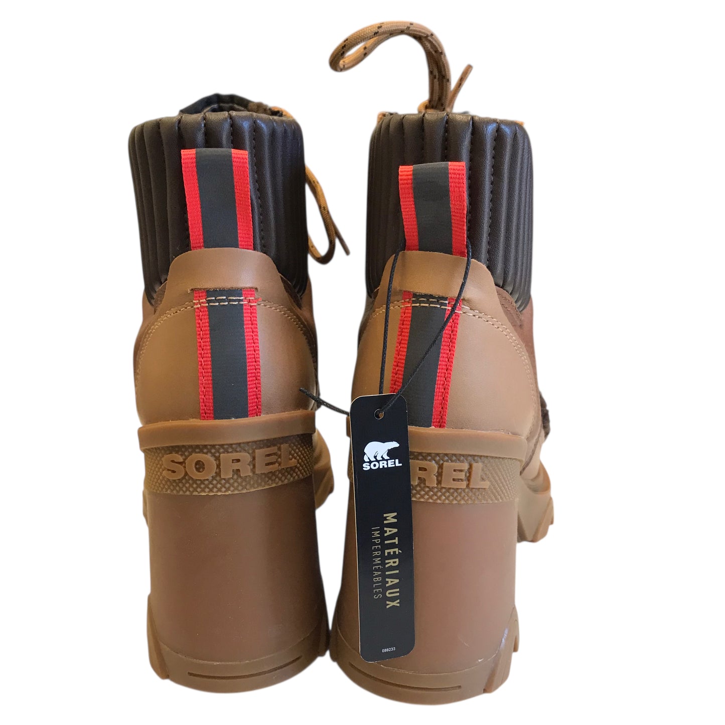 Boots Ankle Heels By Sorel In Brown & Tan, Size:5.5