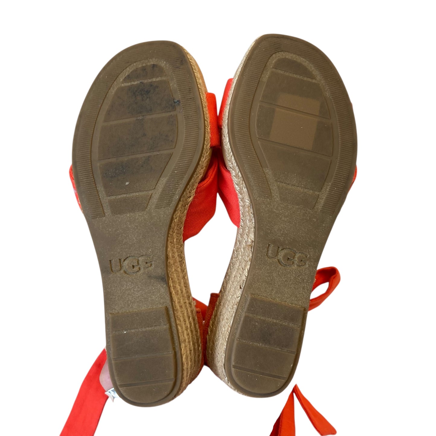 Sandals Designer By Ugg In Orange, Size:5