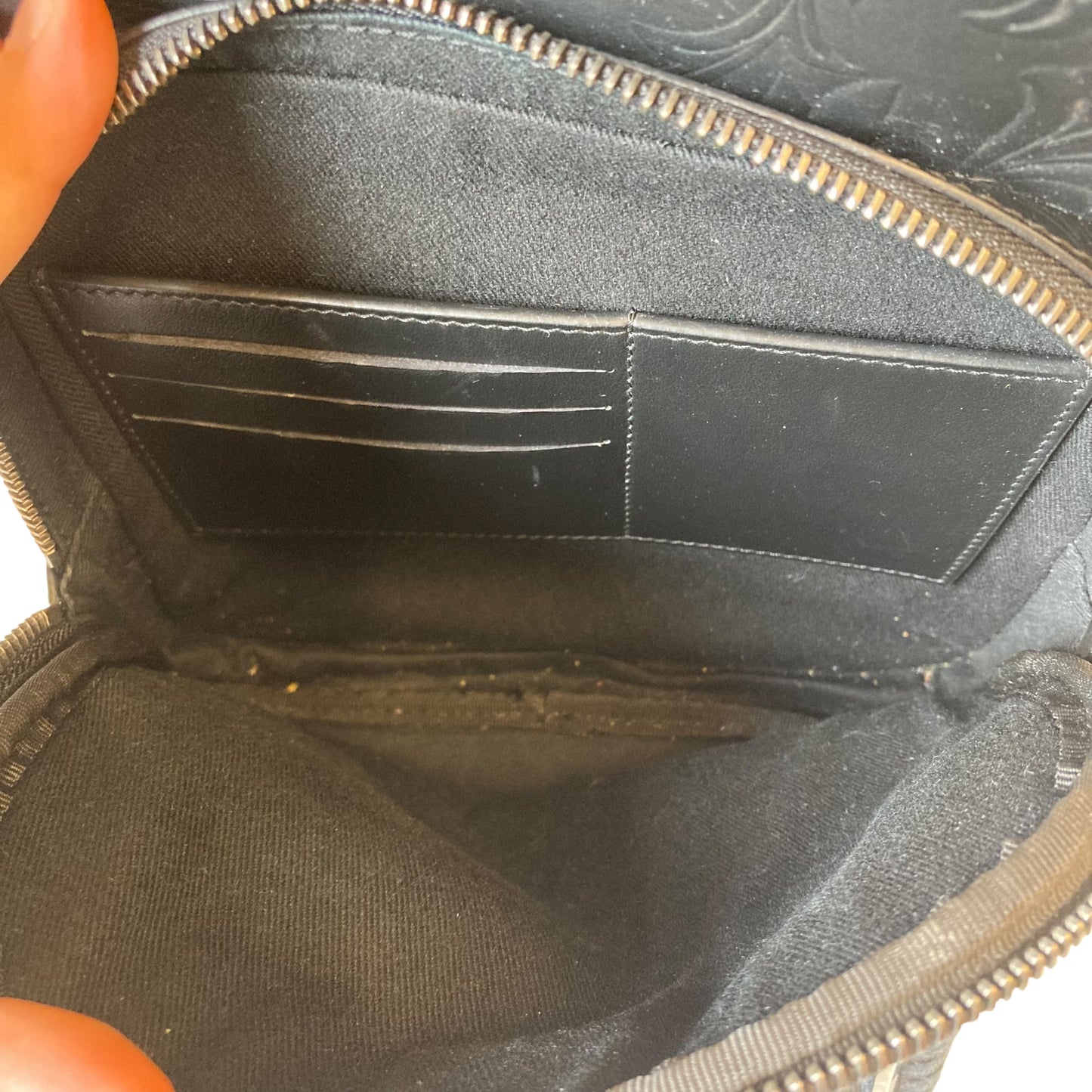 Backpack Luxury Designer By Versace In Black, Size:Medium