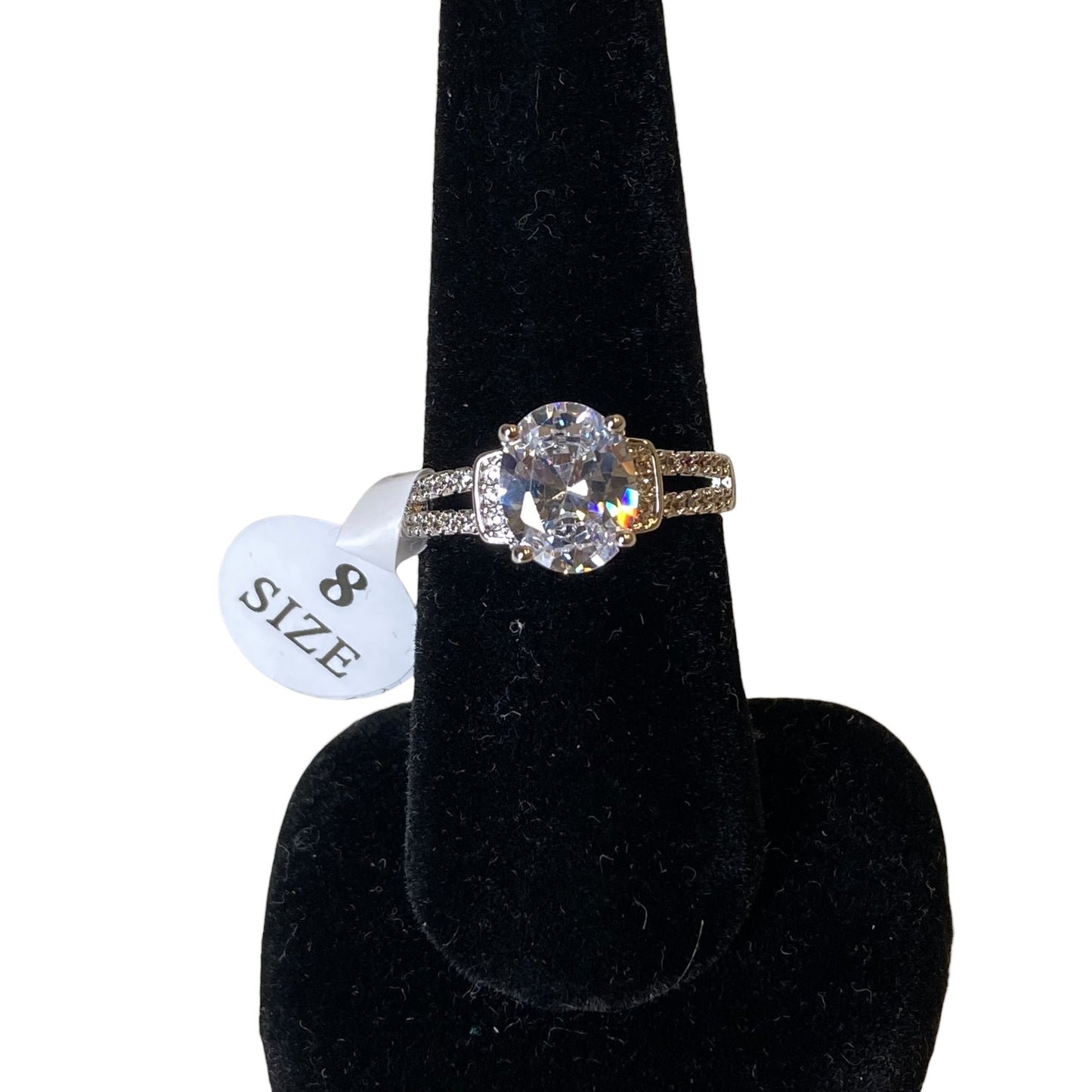 Ring Statement In Silver, Size:8