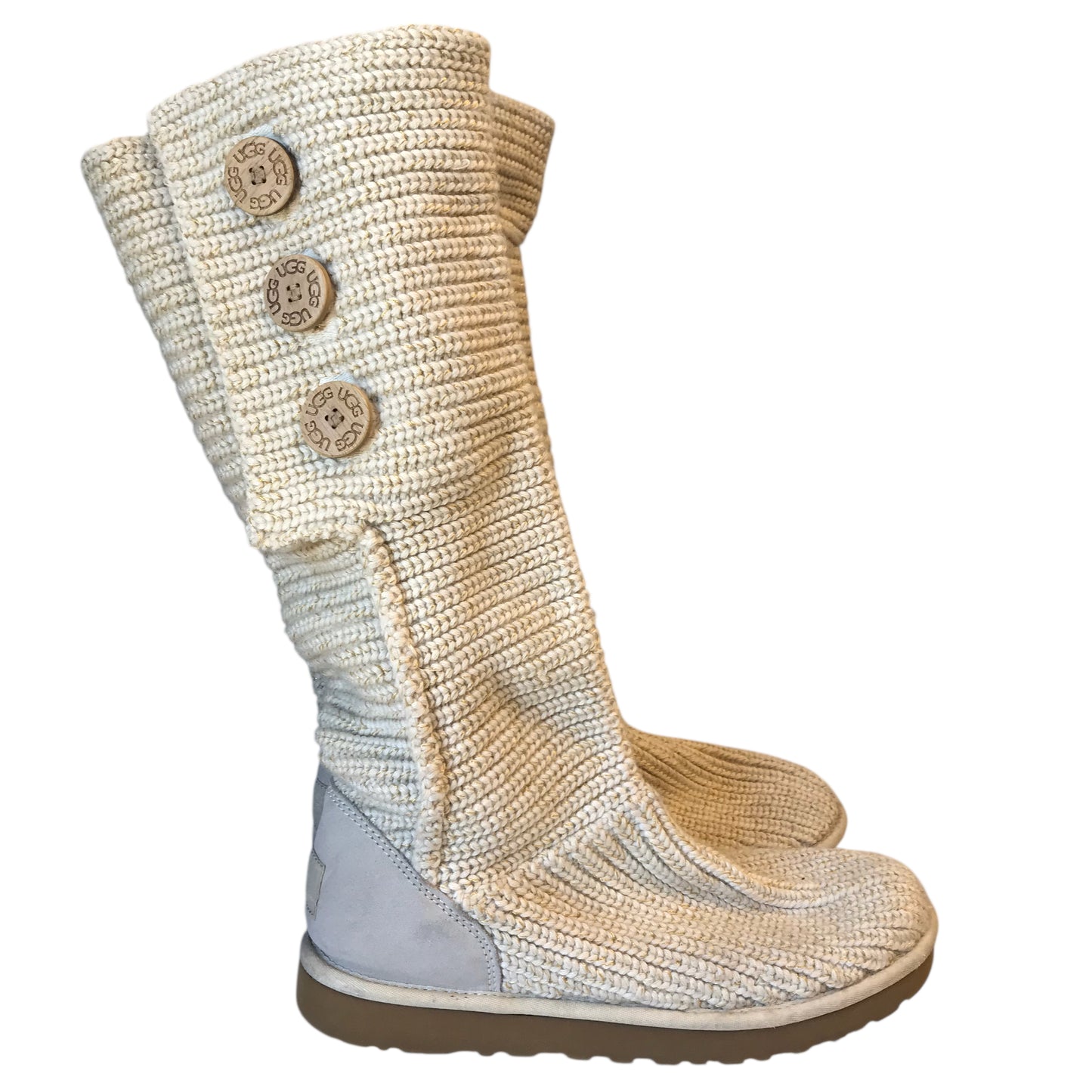 Boots Designer By Ugg In Cream, Size:11