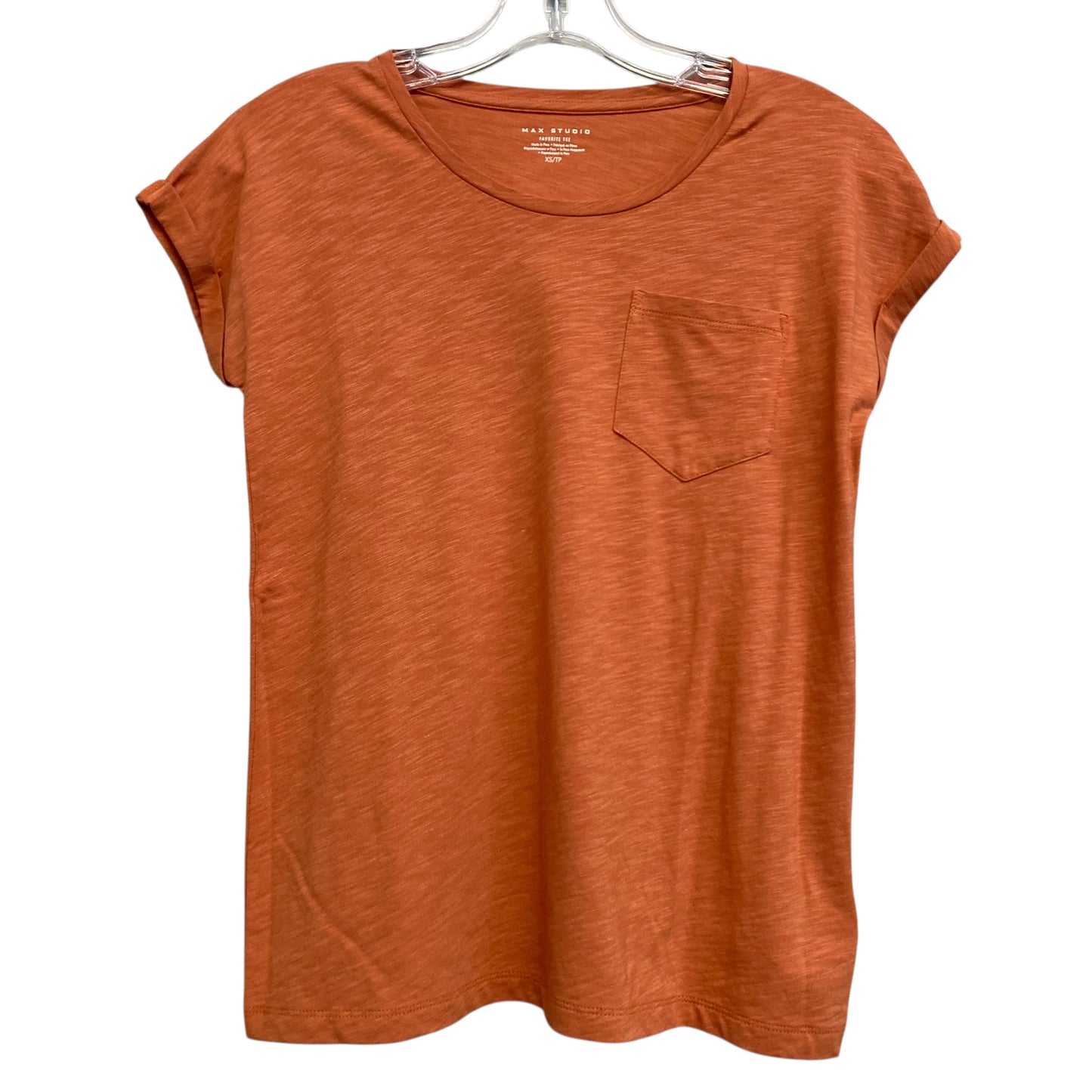 Top Ss Basic By Max Studio In Orange, Size:Xs