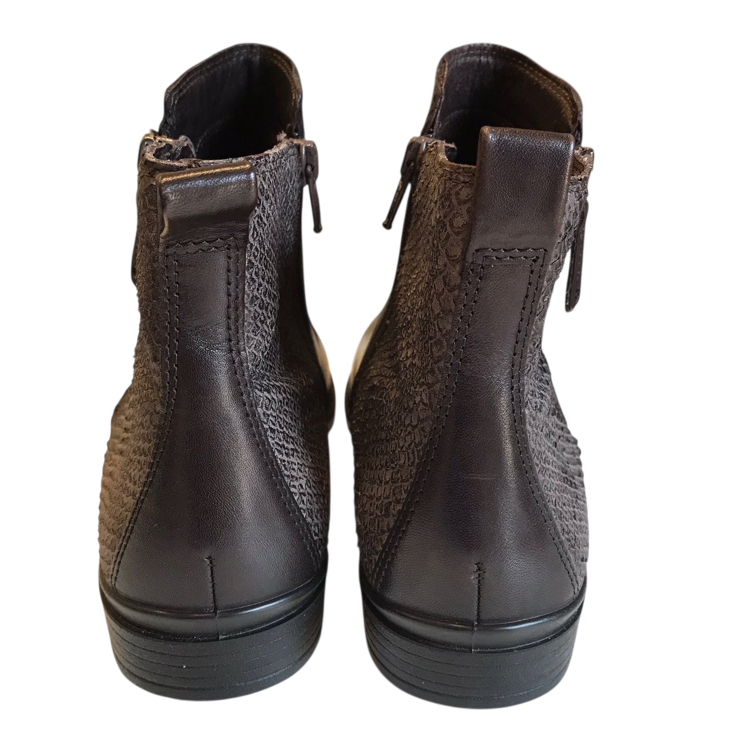 Boots Ankle Flats By Ecco In Brown, Size:8.5