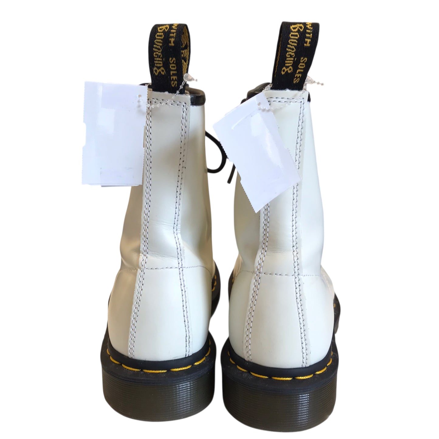 Boots Combat By Dr Martens In White, Size:8