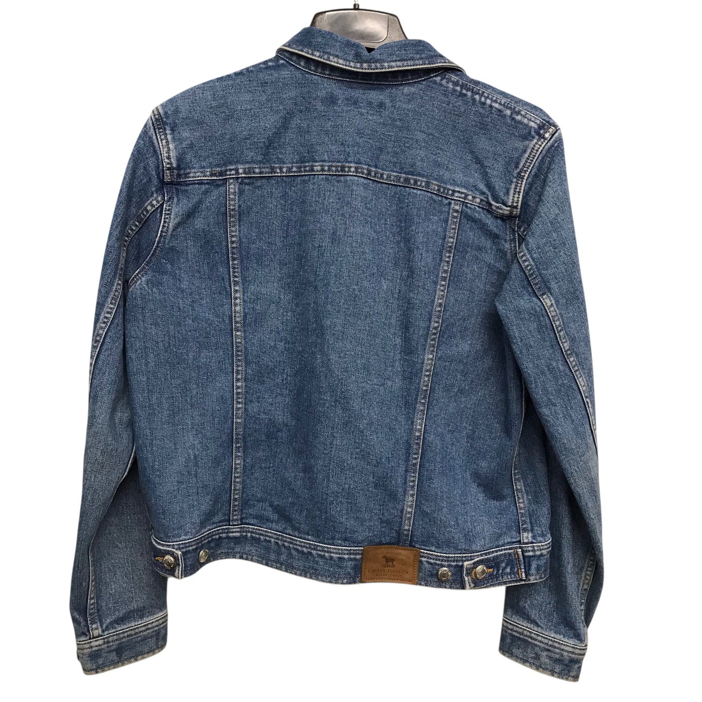 Jacket Denim By Lauren Jeans Co In Blue Denim, Size:M