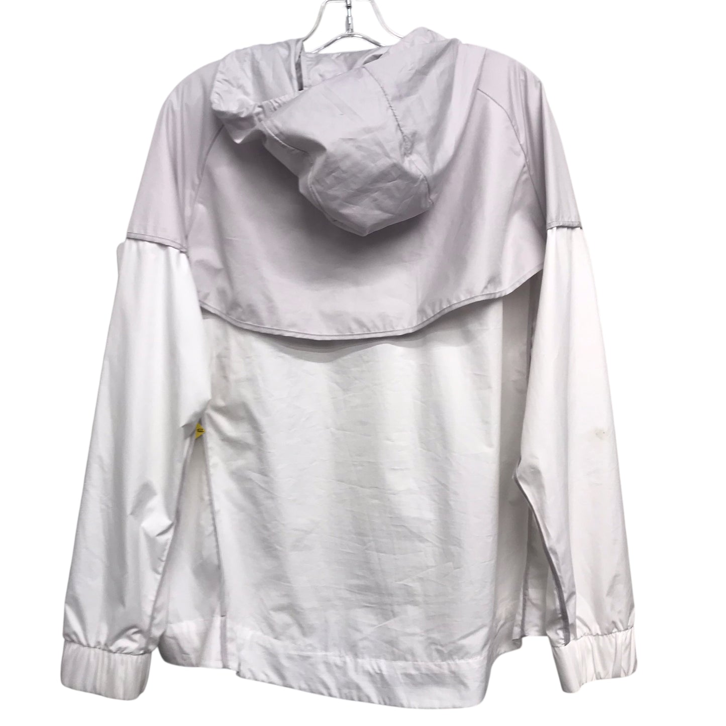 Athletic Jacket By Nike In Grey & White, Size:1X