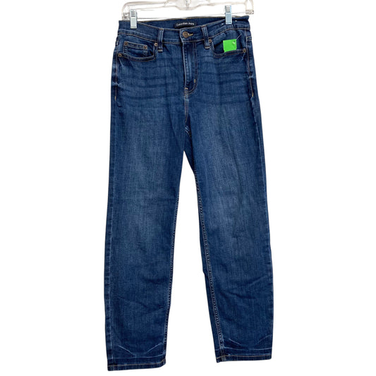 Jeans Straight By Calvin Klein In Blue Denim, Size:4