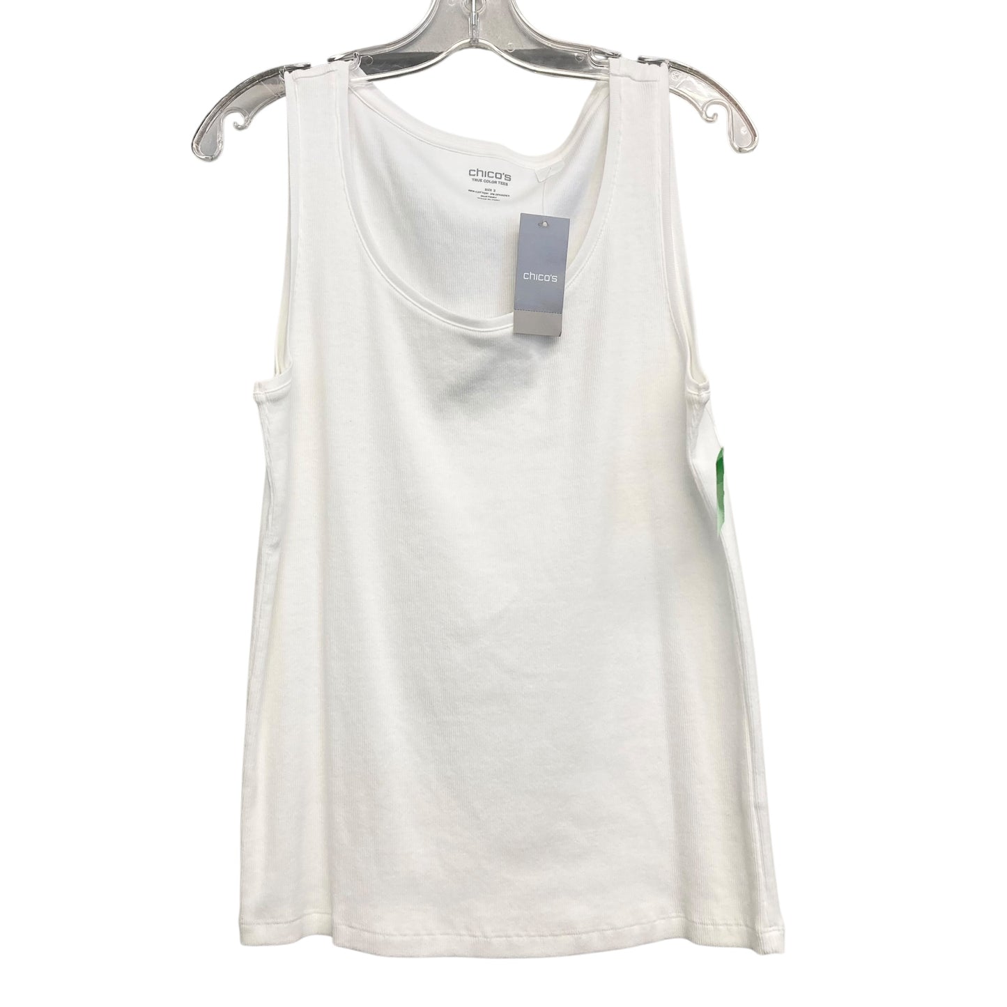 Tank Top By Chicos In White, Size:L