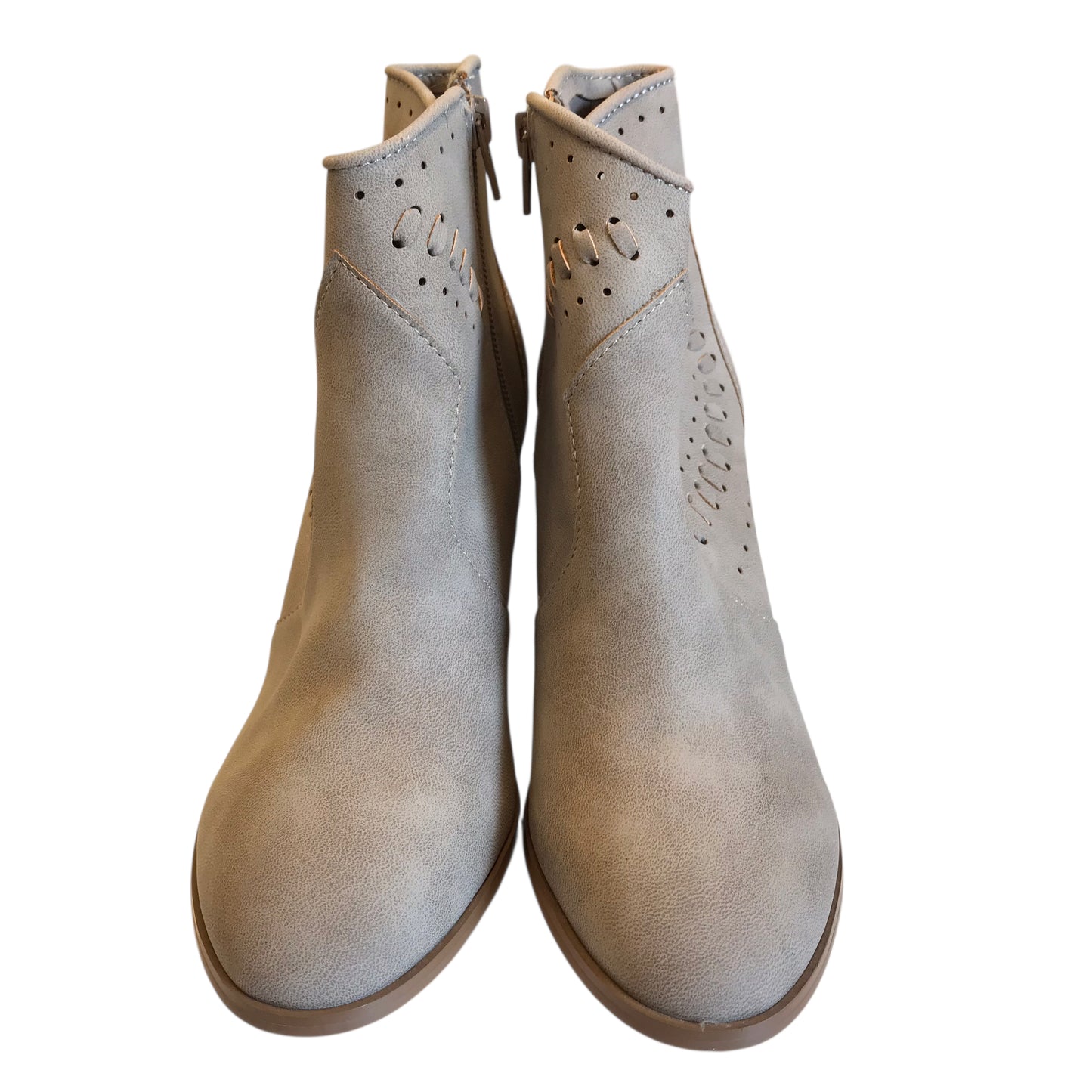 Boots Ankle Heels By Restricted In Beige, Size:7