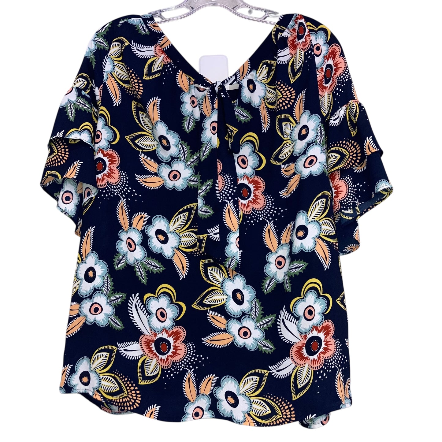 Top Ss By Loft In Floral Print, Size:M