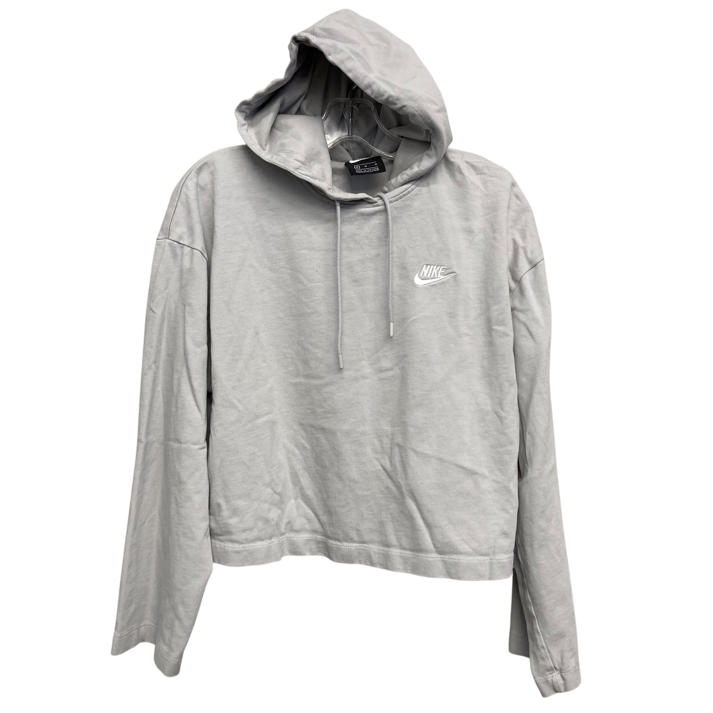 Athletic Sweatshirt Hoodie By Nike Apparel In Grey, Size:M