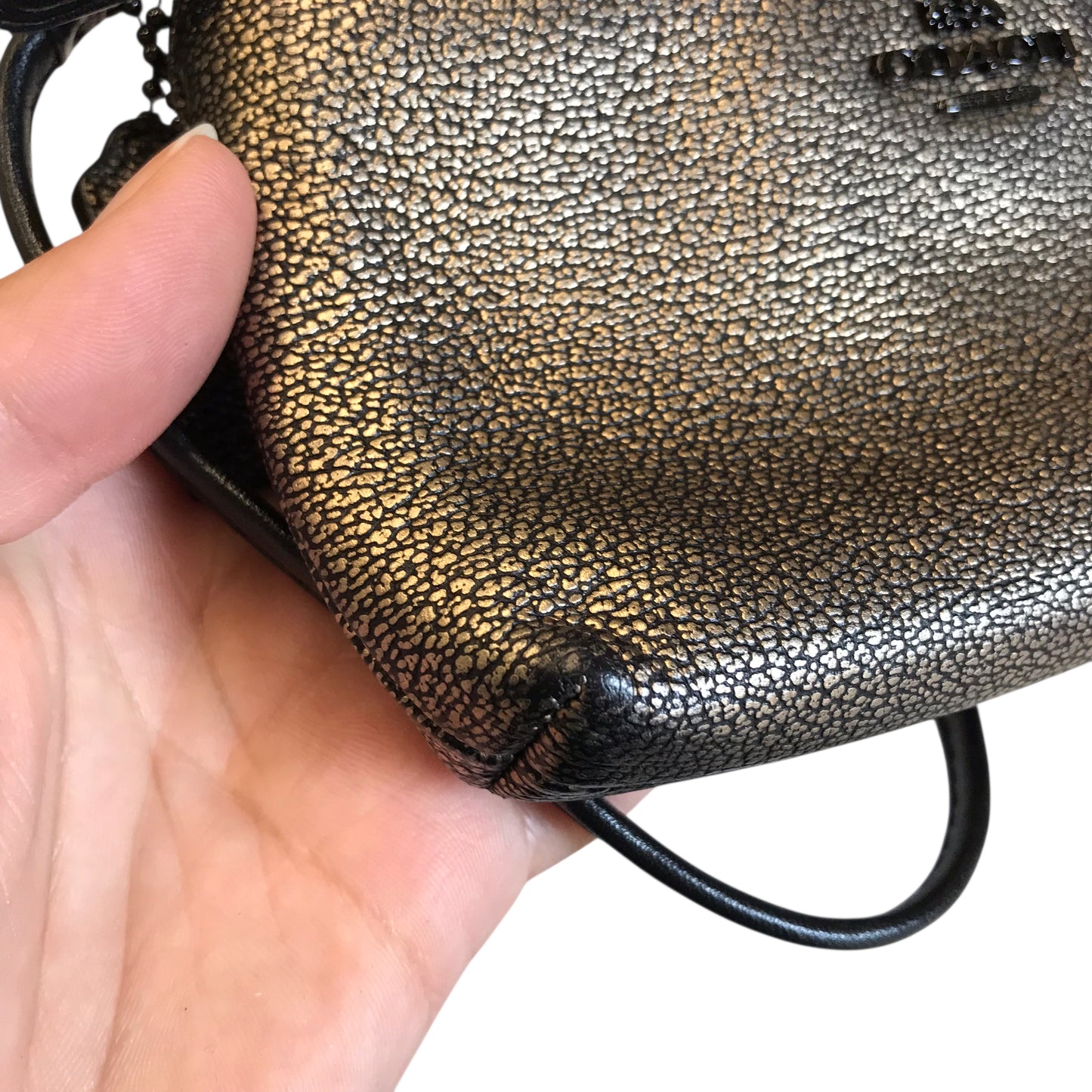 Wristlet Designer By Coach In Gold, Size:Small