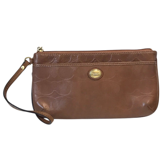 Wristlet Designer By Coach In Brown, Size:Medium