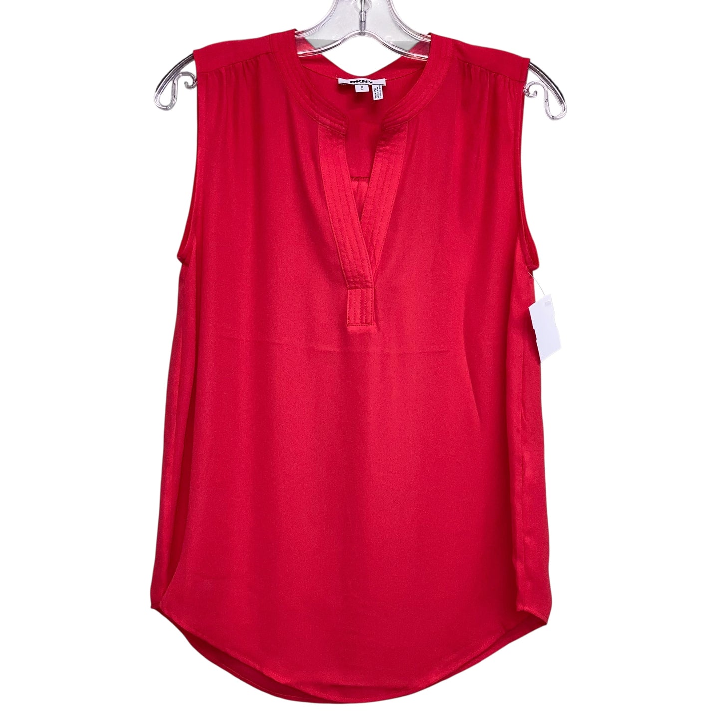 Top Sleeveless By Dkny In Red, Size:M