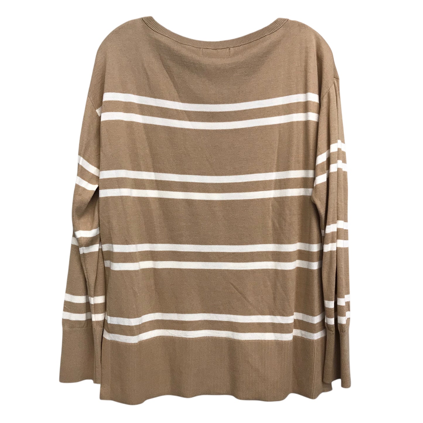 Sweater By Banana Republic In Tan & White, Size:M