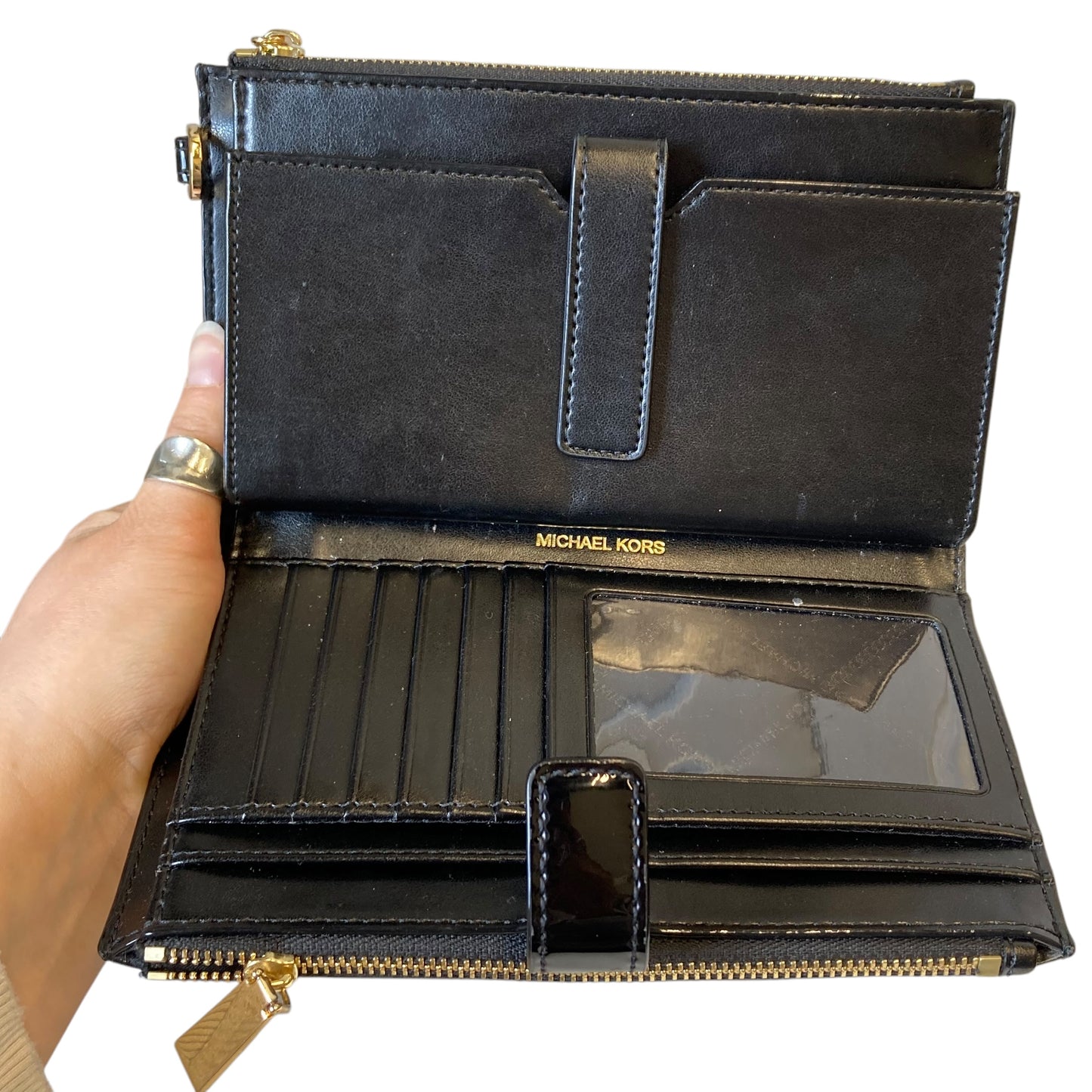 Wallet Designer By Michael Kors In Black, Size:Large