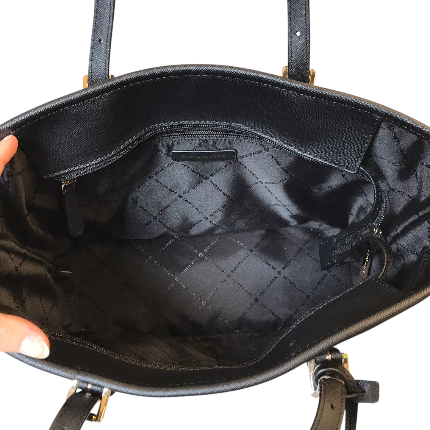 Handbag Designer By Michael Kors In Brown, Size:Large