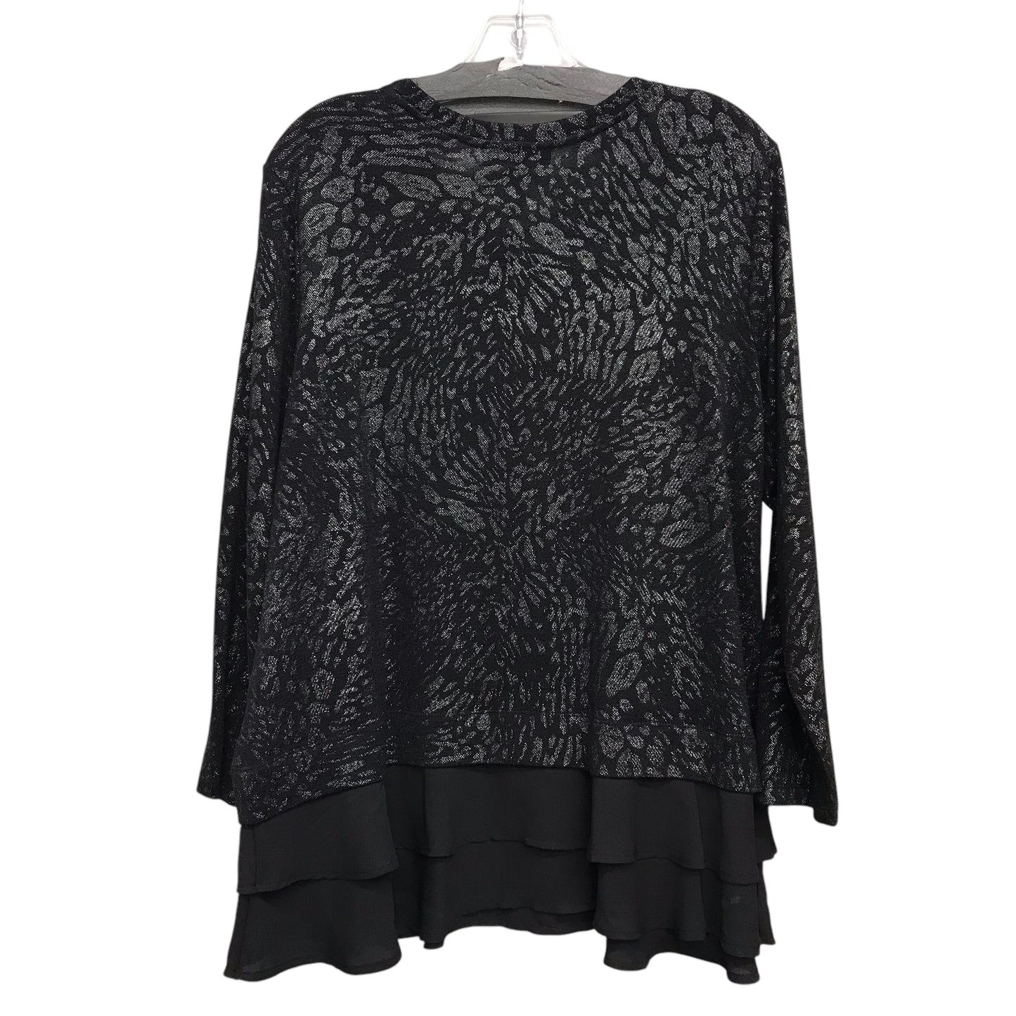 Top Ls By Style And Company In Black & Silver, Size:Xlp