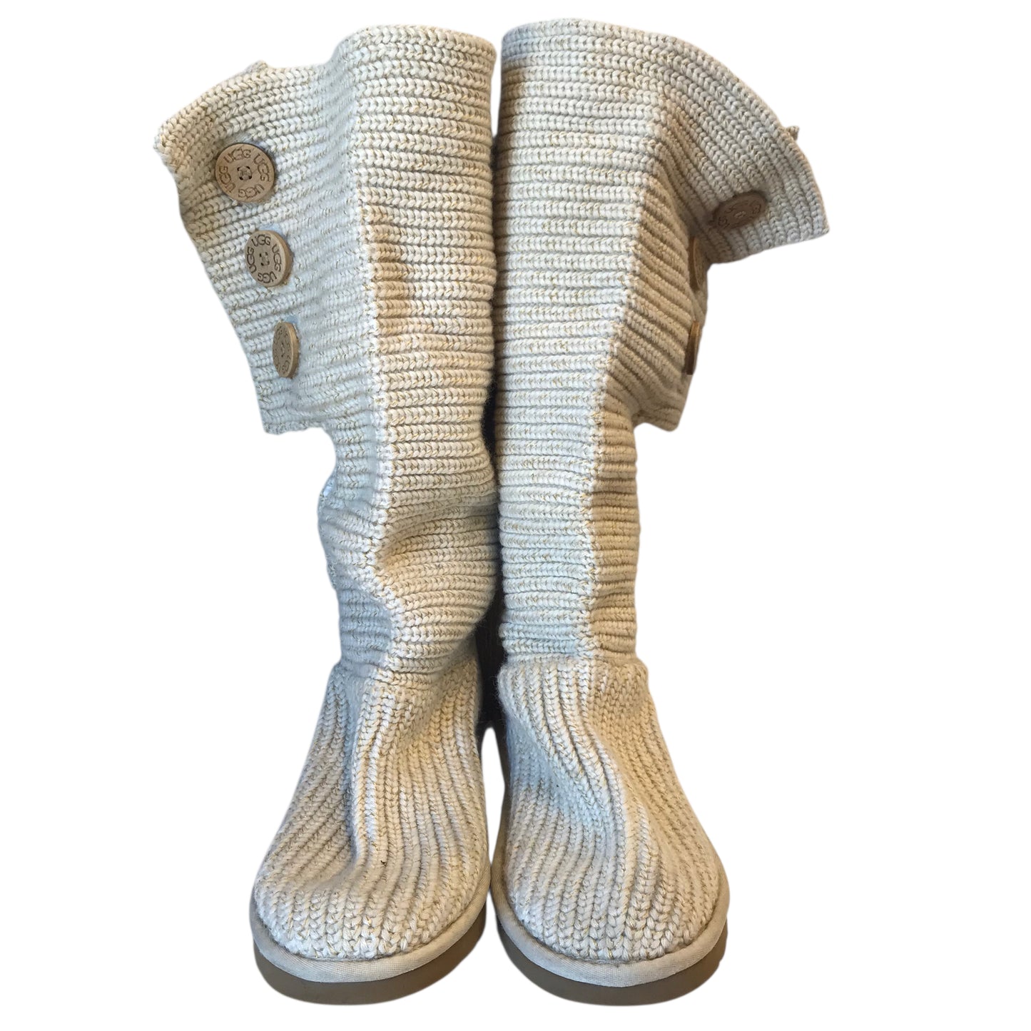 Boots Designer By Ugg In Cream, Size:11