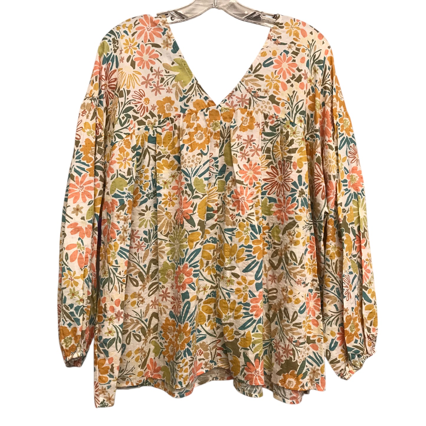 Top 3/4 Sleeve By First Love In Floral Print, Size:L
