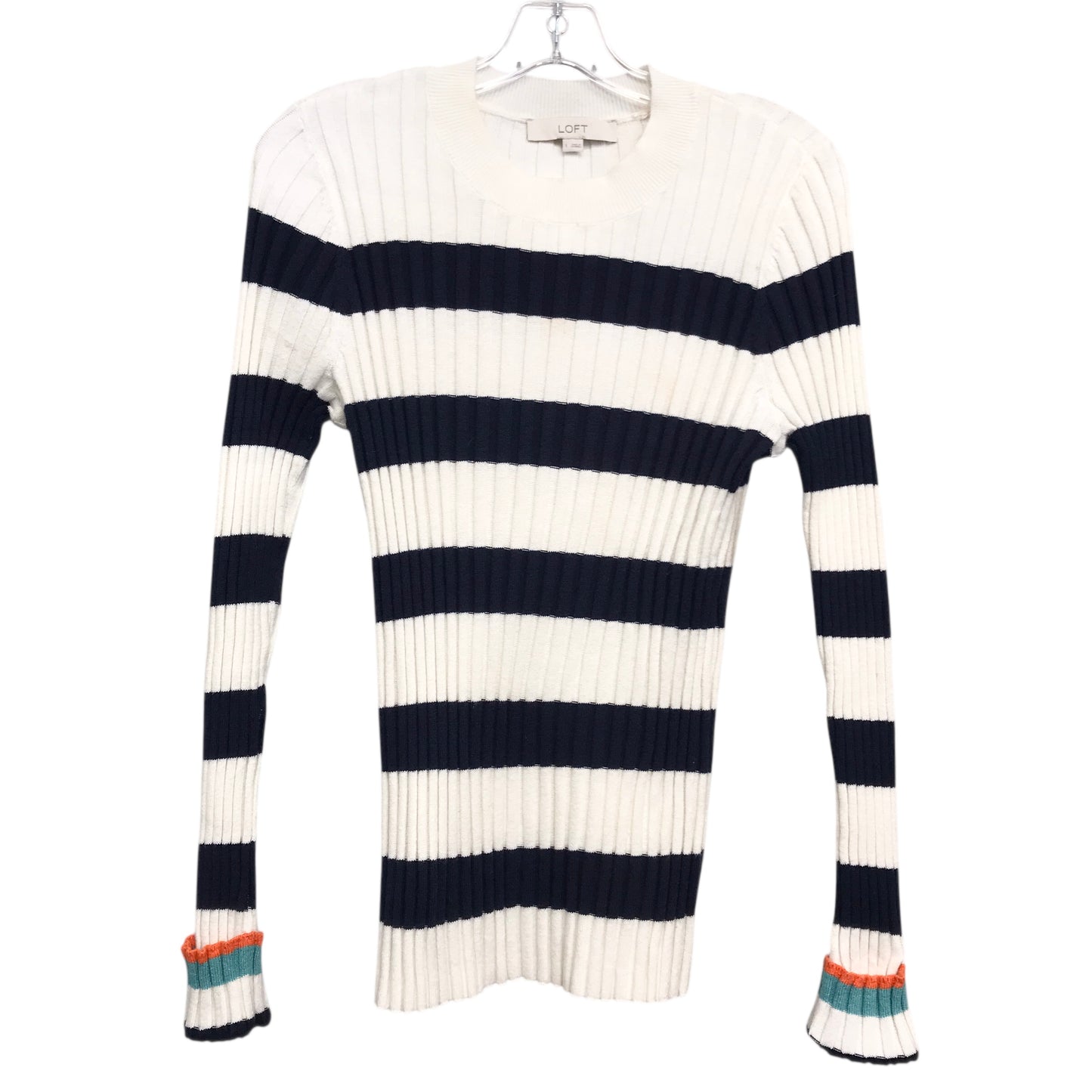 Sweater By Loft In Striped Pattern, Size:L
