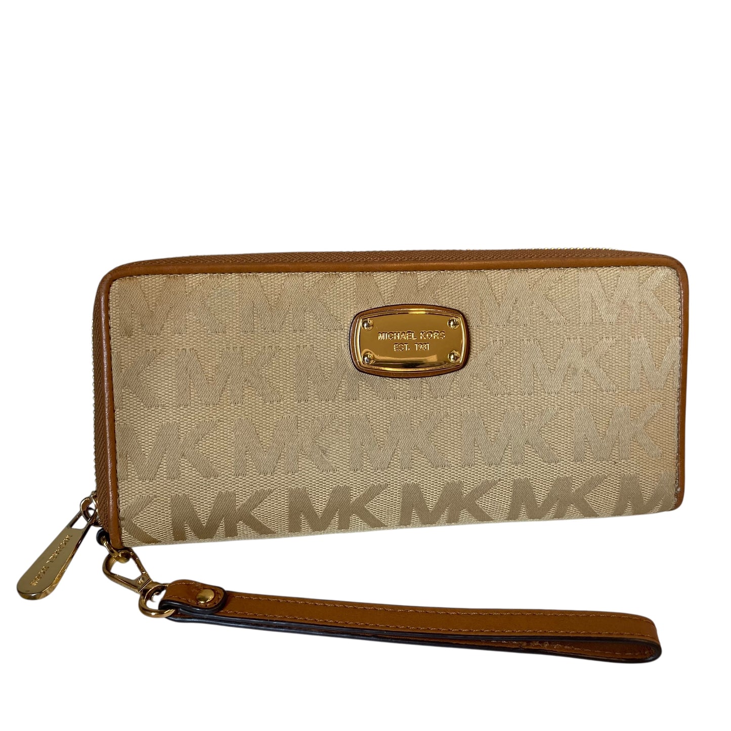 Wallet Designer By Michael Kors In Beige, Size:Large