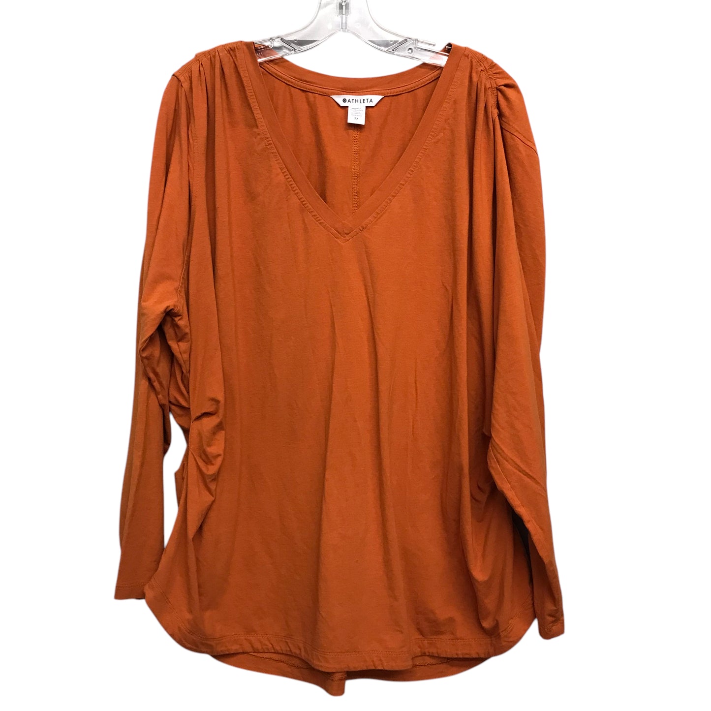 Top Ls Basic By Athleta In Orange, Size:2X