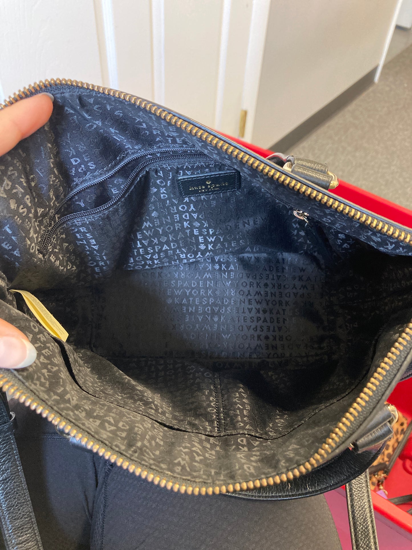 Handbag Designer By Kate Spade In Black, Size:Medium