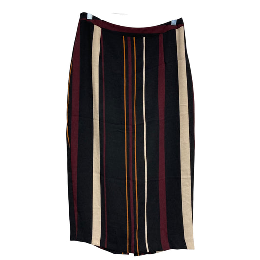 Skirt Midi By Who What Wear In Striped Pattern, Size:8
