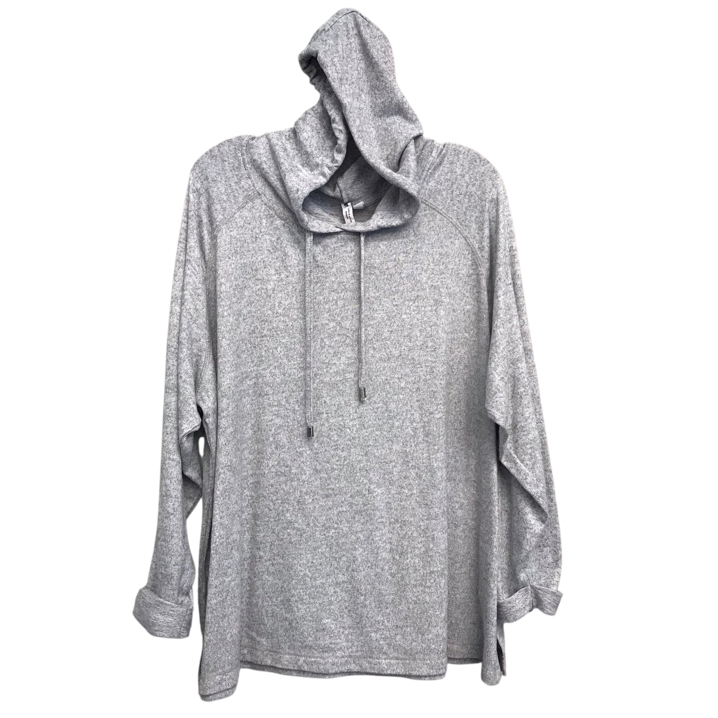 Sweatshirt Hoodie By Cable And Gauge In Grey, Size:3X
