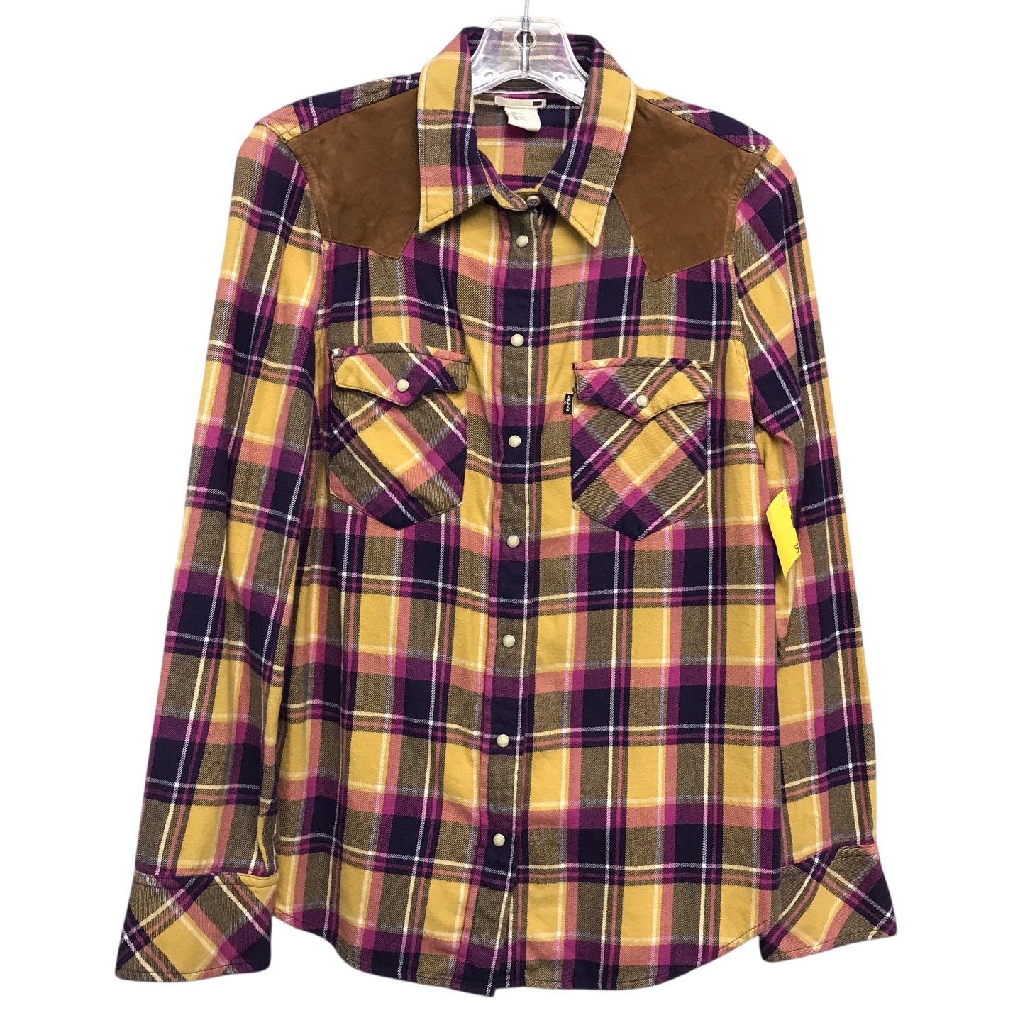 Top Ls By Levis In Plaid Pattern, Size:L